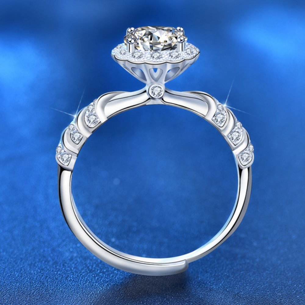 Certified 1ct. t.w. Moissanite Diamond Mermaid Ring NEW - Picture 6 of 10